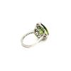 Image 3 : 9.26ct Natural Peridot 14K White Gold Ring