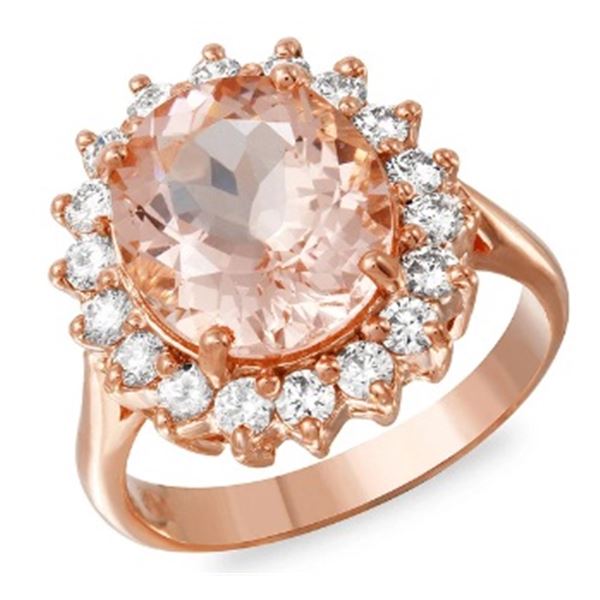 4.01ct Morganite 14 K Rose Gold Ring