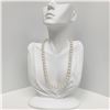Image 1 : 7-9mm South Sea White Round Pearl Necklace with Gold Clasp