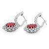 Image 2 : 4.29ct Ruby 14 K White Gold Earrings