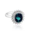 Image 2 : 3.33CT NATURAL INDICO TOURMALINE 14K White GOLD RING