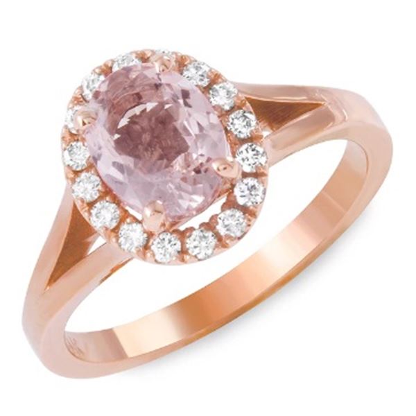 1.26ct Morganite 14 K Rose Gold Ring