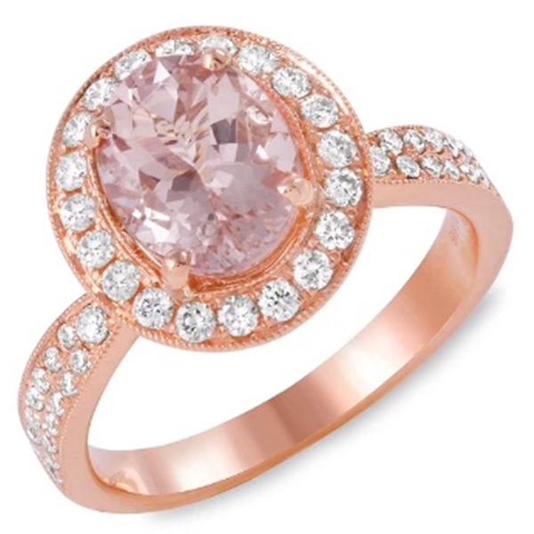 2.02ct Morganite 14 K Rose Gold Ring