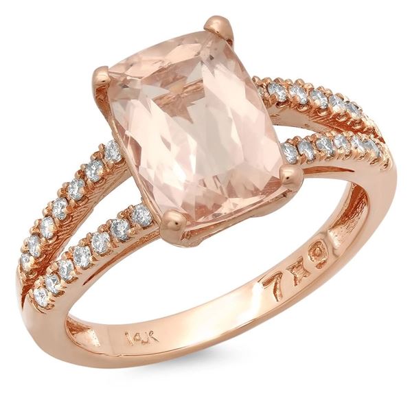 2.27ct Morganite 14 K Rose Gold Ring