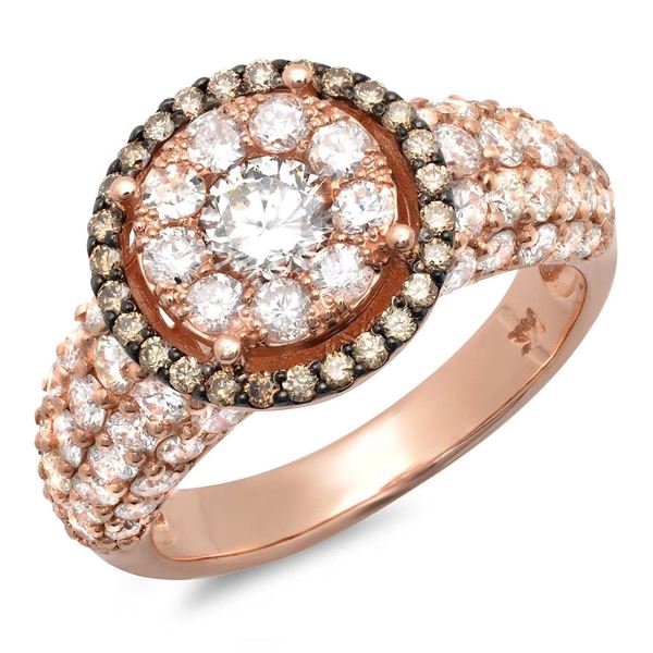 0.44ct Champagne 14 K Rose Gold Ring