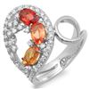 Image 1 : 1.02ct Multicolor 14 K White  Gold Ring