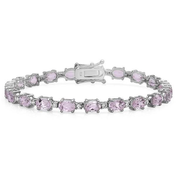 16.4ct Kunzite 14 K White Gold Bracelets