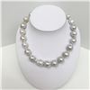 Image 2 : 15-17mm South Sea White Drop/Baroque Pearl Necklace with Gold Clasp