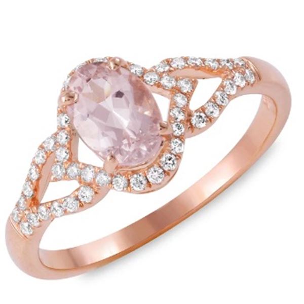 0.71ct Morganite 14 K Rose Gold Ring