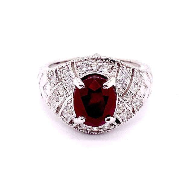 2.83ct Natural Ruby 14K White Gold Ring