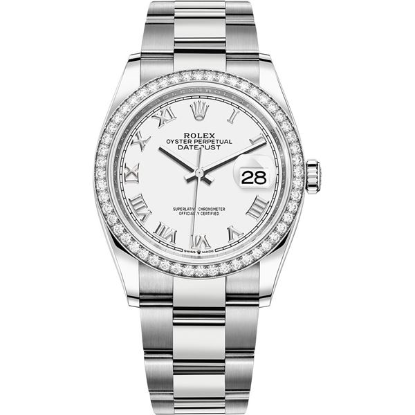 Rolex 36MM Datejust SS With Diamond Bezel Model # 126284RBR