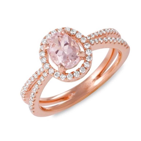 0.81ct Morganite 14 K Rose Gold Ring