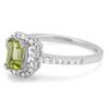 Image 2 : 0.69ct Peridot 14 K White  Gold Ring