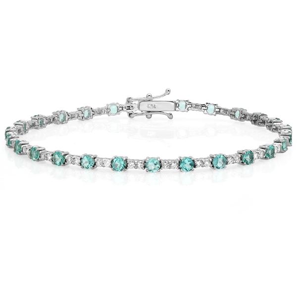 2.99ct Apatite 14 K White Gold Bracelets