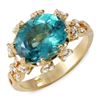 Image 1 : 3.35ct Green Tourmaline 14 K Yellow Gold Ring