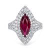 Image 1 : 2.31ct NATURAL Ruby 18K White Gold Ring