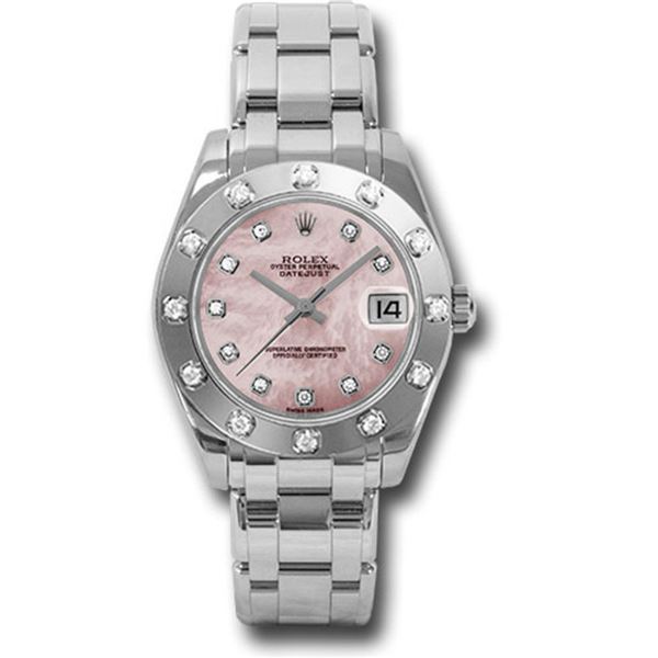 Rolex 34MM Masterpiece WG with 12 Diamond Bezel  Model # 81319