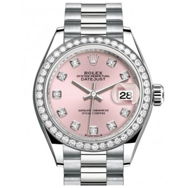 Rolex 28MM President WG with Diamond Bezel Model # 279139