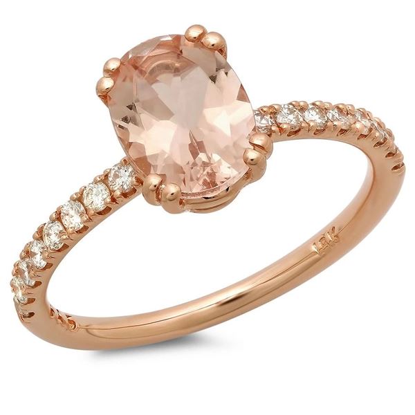 1.17ct Morganite 14 K Rose Gold Ring