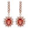 Image 1 : 4.57ct Ruby 14 K Rose Gold Earrings