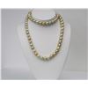 Image 1 : 9-13mm South Sea White and Gold Near Round Necklace with Gold Clasp