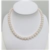 Image 2 : 8.5-9mm Akoya Pink Overtones Round Pearl Necklace with Gold Clasp