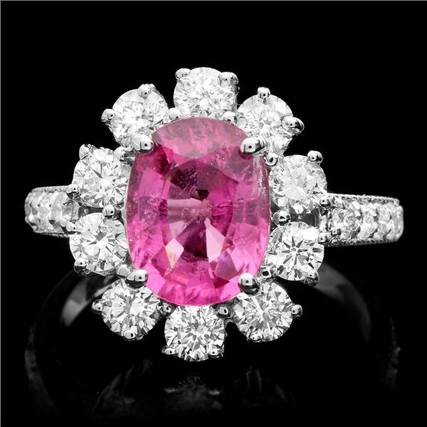 14k Gold 2.30ct Tourmaline 1.55ct Diamond Ring