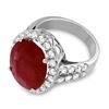 Image 2 : 9.32ct Ruby 14 K White Gold Ring