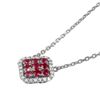 Image 2 : 0.48ct Ruby 14 K White Gold Necklaces