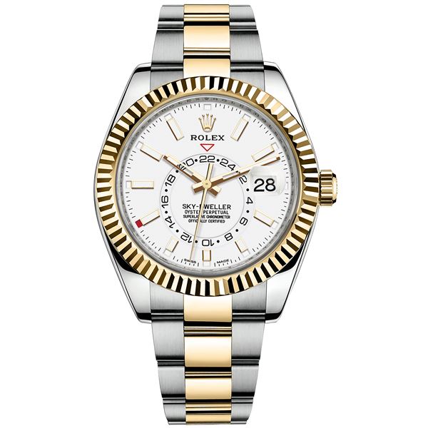 Rolex Skydweller Oysterflex SS/YG Model # 326933