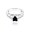 Image 1 : 1.03CT NATURAL CEYLON BLUE SAPPHIRE 14K W/G RING