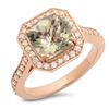 Image 1 : 2.39ct Green Amethyst 14 K Rose Gold Ring