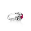 Image 2 : 1.01ct NATURAL Ruby 14K White Gold Ring