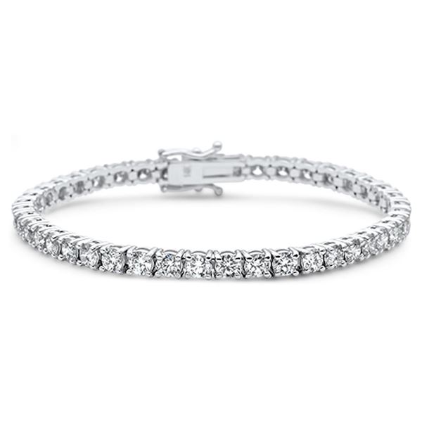 13.11ct 14KT White Gold Diamond Tennis Bracelet 7"