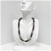 Image 1 : 11-12mm Tahitian Multicolor Near-Round Pearl Necklace with Gold Clasp