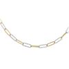 Image 1 : 2.50ct Diamond 14K Yellow Gold Paper Clip Necklace