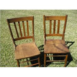 Pr. Oak Chairs/Flatonia