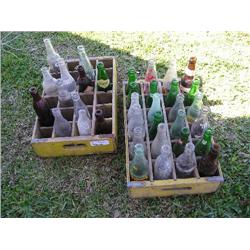 Soda crates w/bottles