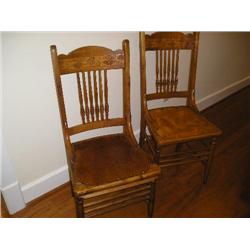 Two wood chairs