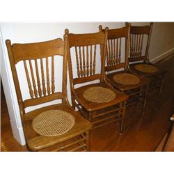 Solid oak dining chairs