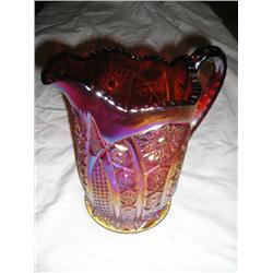 Carnival glass pitcher