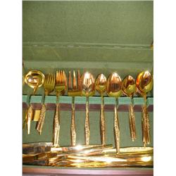 Goldtone flatware