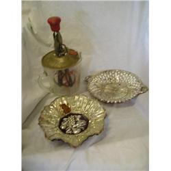 Two Maestro inlay silver dishes