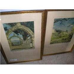 Two framed prints