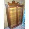 Image 1 : Oak display cabinet