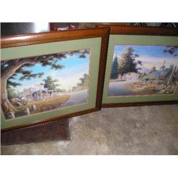 Pair of country prints