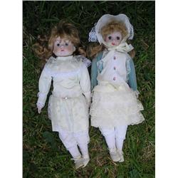 Pair of Porcelain dolls
