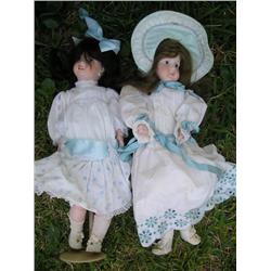 Pair of Porcelain dolls