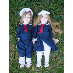 Pair of sailor dolls