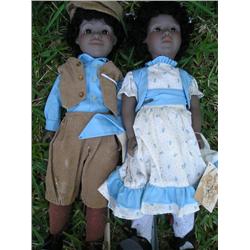 Pair of black dolls